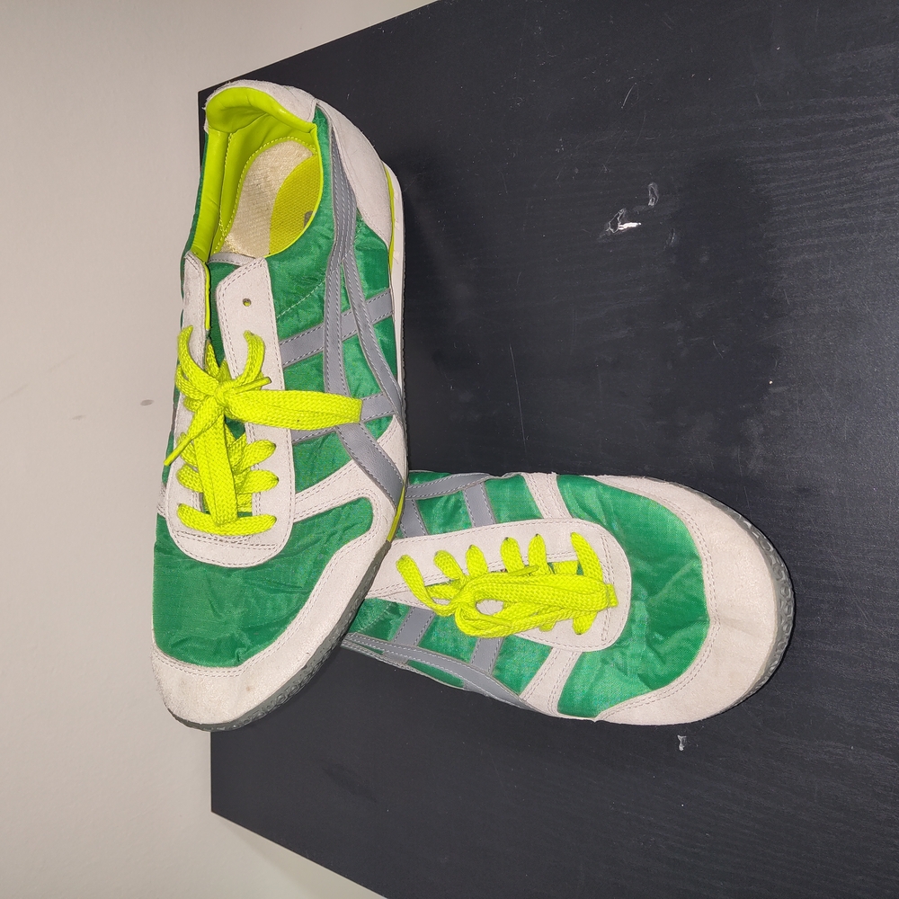 Asics Green and Gray Sneakers